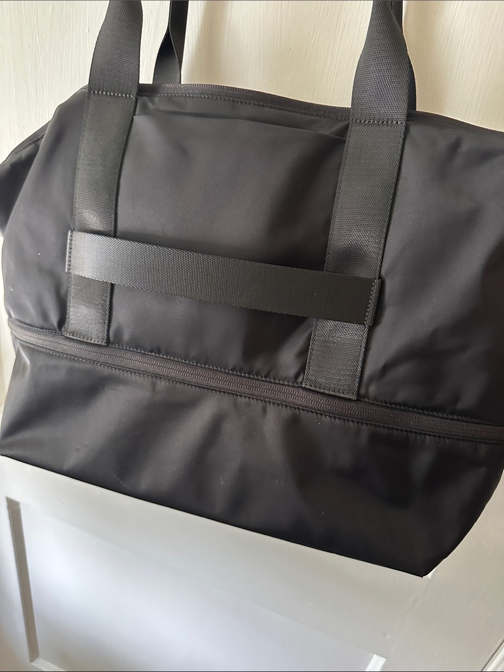 lululemon athletica Black Duffel Tote with Front Zip Pocket - Picture 6 of 8